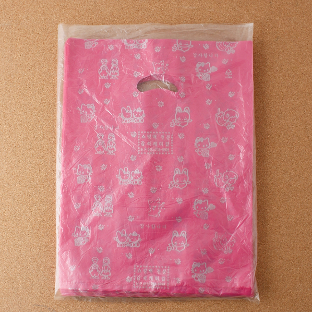 양장비닐봉투 핑크-27cm 100p 다용도 의류봉투 비닐 비닐봉투 비닐봉지 봉투 쓰레기봉투