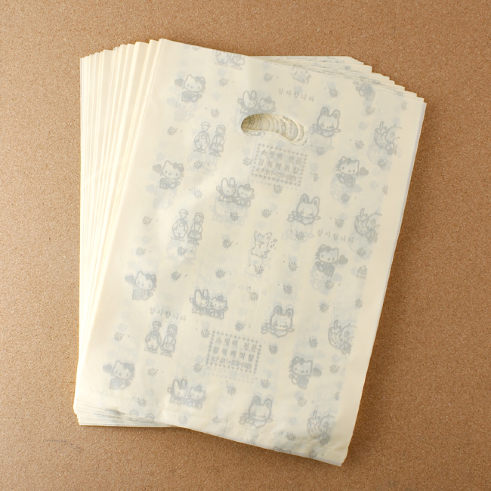 양장비닐봉투 베이지-27cm 100p 다용도 의류봉투 비닐 비닐봉투 비닐봉지 봉투