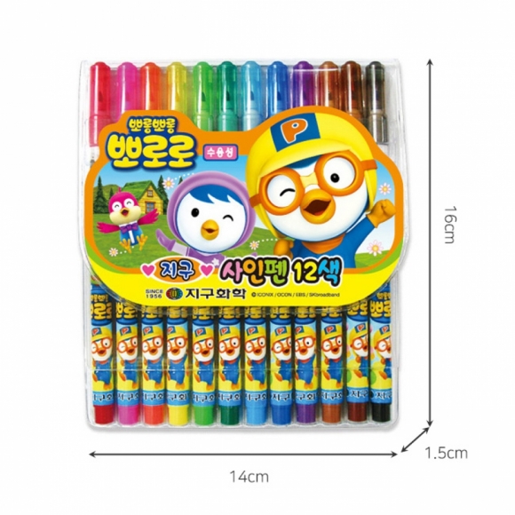 12색 뽀로로 사인펜
