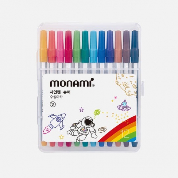 모나미 슈퍼 사인펜 12색세트
