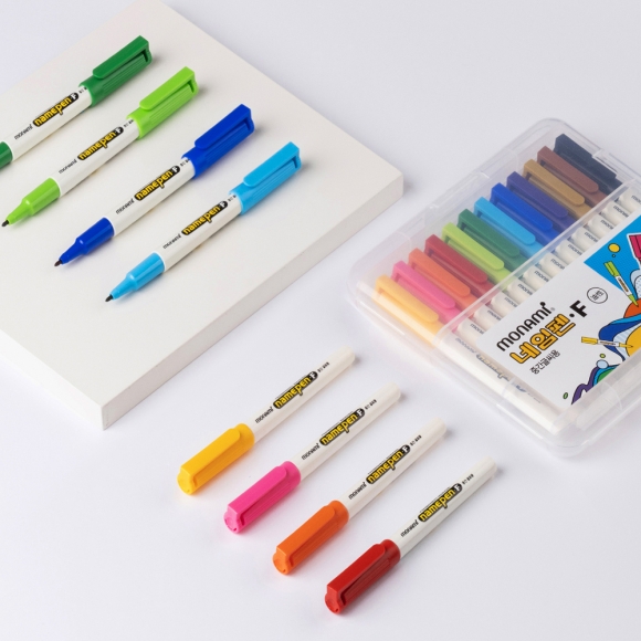 모나미 중간 글씨용 네임펜 12색세트