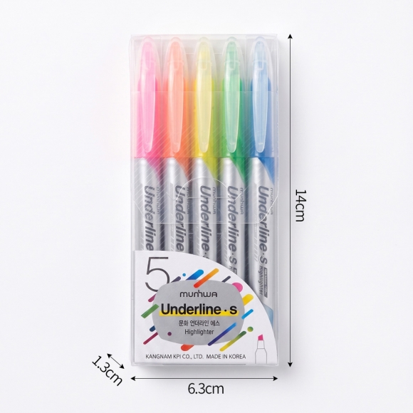 문화 5p 언더라인 에스 형광펜
