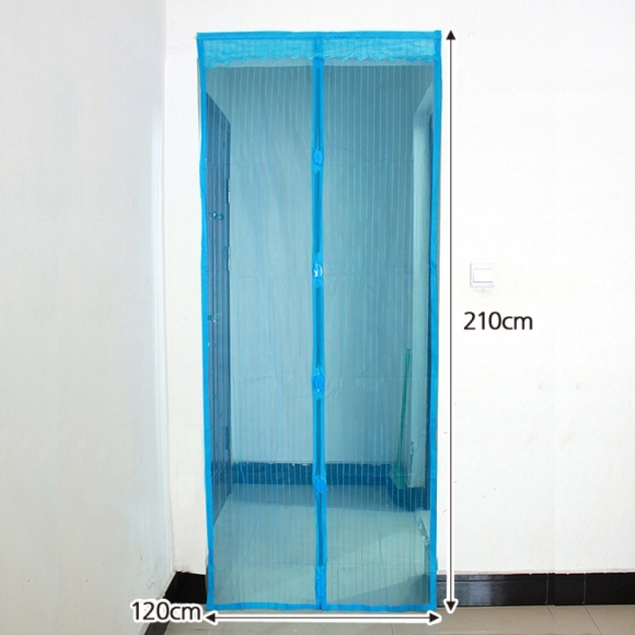 [리빙피스] 마그네틱 문 모기장(블루) (120cm)