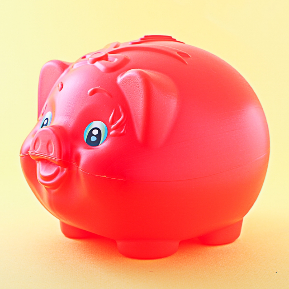 Oce 귀여운 빨간 돼지 저금통 특대 동전통 어린이 새해 선물 piggy bank
