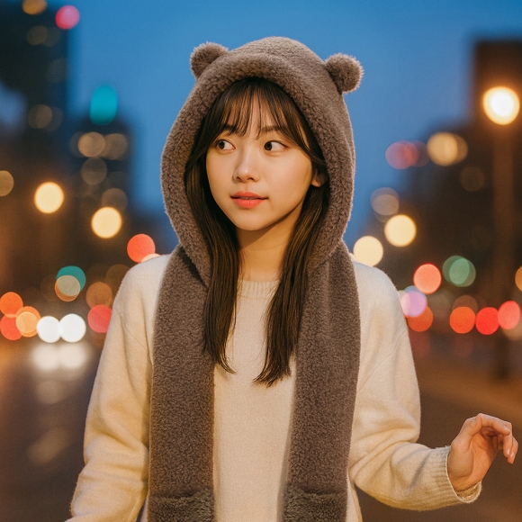 곰곰 일체형 후드 머플러