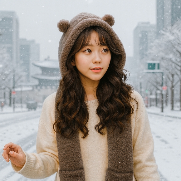 곰곰 일체형 후드 머플러