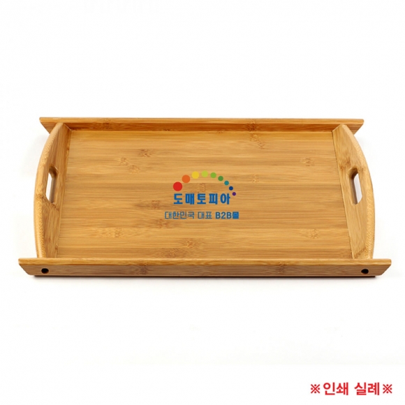 [쿠킹홈] 대나무 손잡이 쟁반(52x34.5cm)