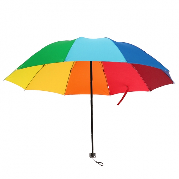 무지개 3단 우산