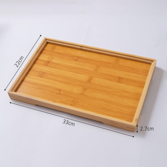 [쿠킹홈] 대나무 사각 쟁반(중) (33x22cm)