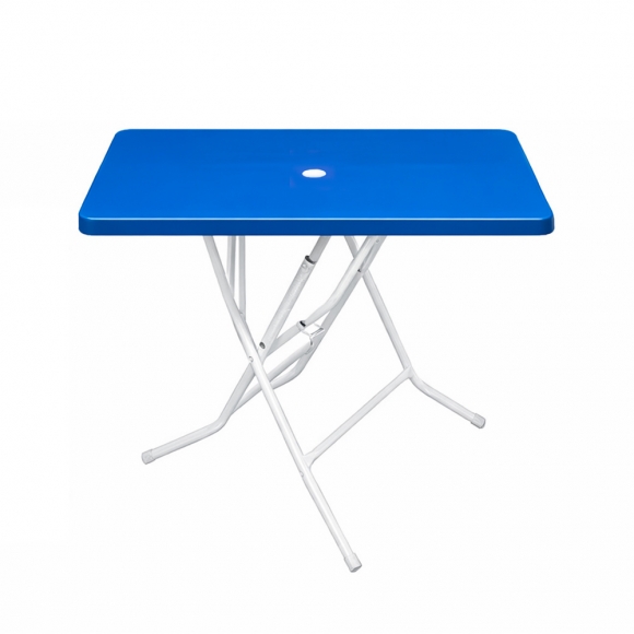 사각 접이식 테이블(블루) (75cm)