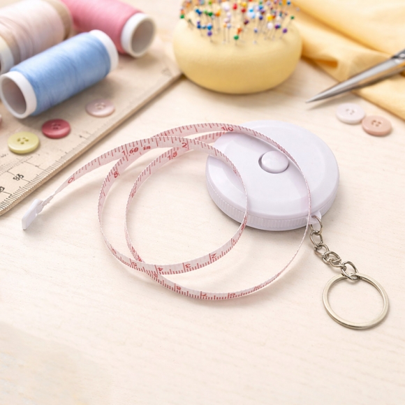 화이트 원형 줄자(1.5m)