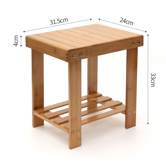우드 미니선반 겸용 보조의자