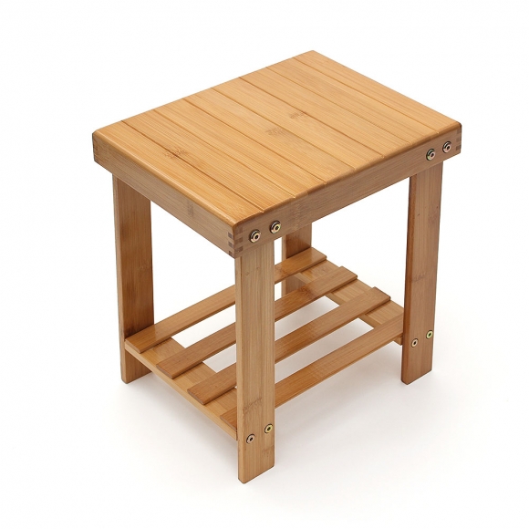 우드 미니선반 겸용 보조의자