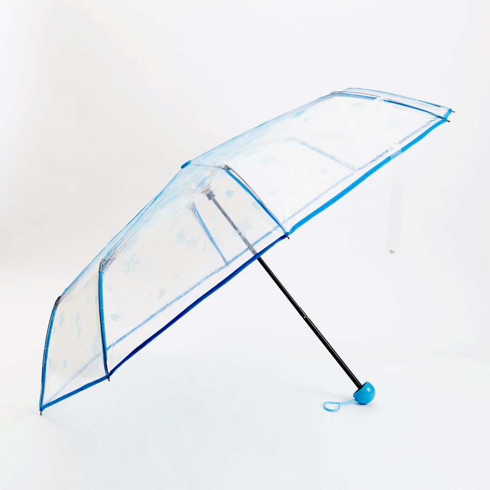 Oce 3단 플라워 비닐 안전 우산 아동 투명우산 경량 수동우산 작은 소형