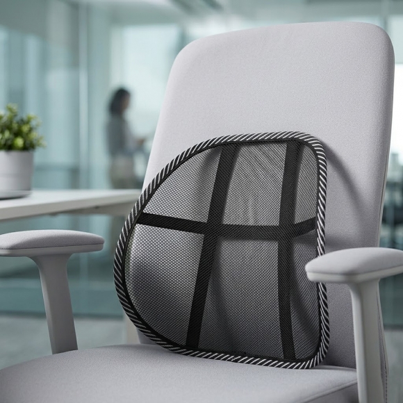 메쉬 등받이 허리쿠션(블랙)