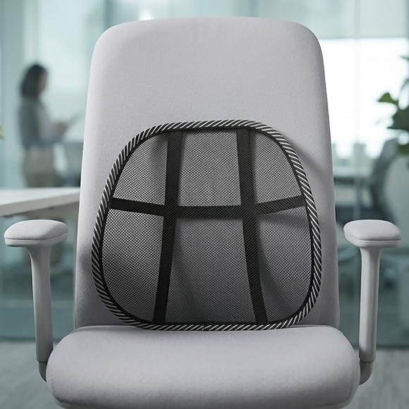 메쉬 등받이 허리쿠션(블랙)