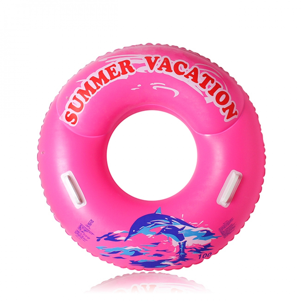 Oce kc 손잡이 도넛 베개 튜브 핑크 100cm 계곡투브 쿠션매트 목이중원형투브