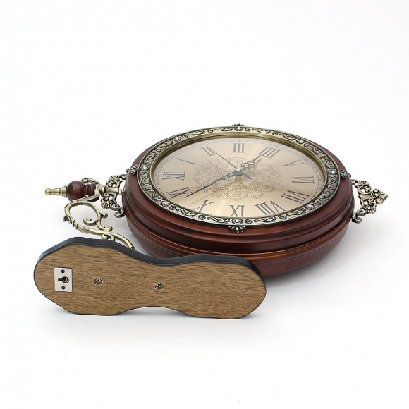 로코코 원목 양면 벽시계