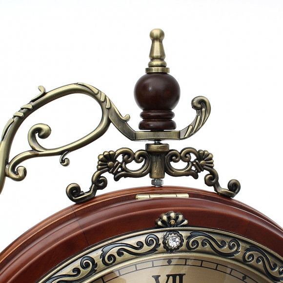 로코코 원목 양면 벽시계