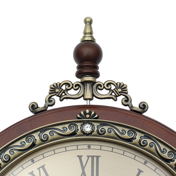 로코코 원목 양면 벽시계