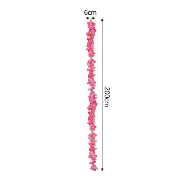 꽃장식 조화 넝쿨(2M) (핑크)