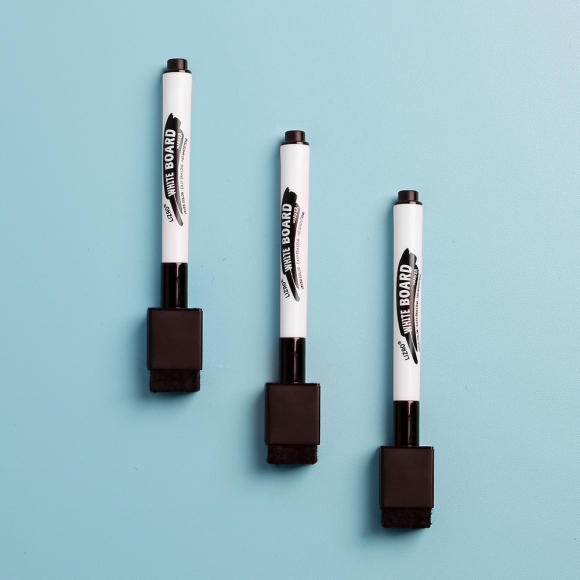 지우개달린 보드마카 3p세트(검정)