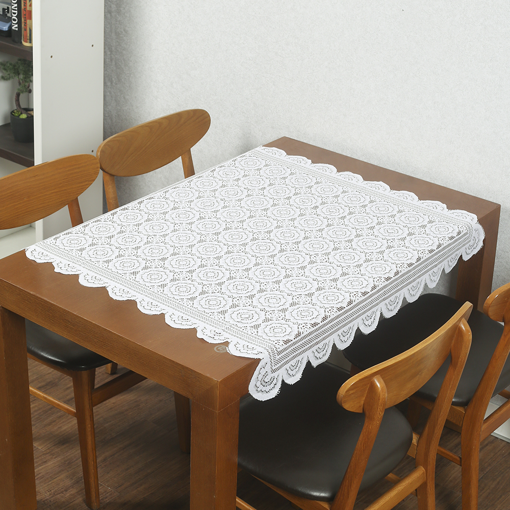 Oce 크로쉐 테이블보 플라워 식탁 러너 해바라기 100X100 촛대 액자 매트 뜨개 키친그로스 플라워 테이블 매트