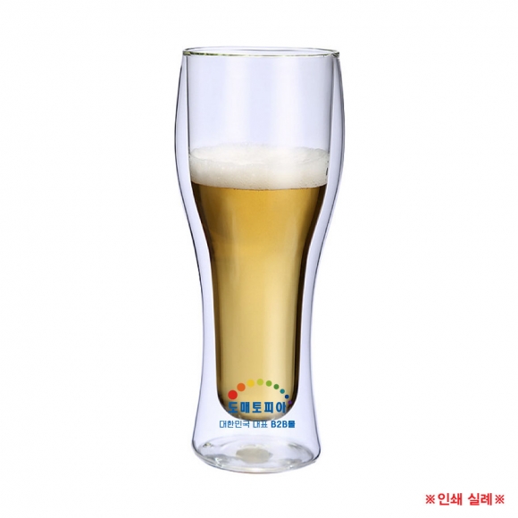 [로하티]베스트 이중 유리컵 맥주컵(400ml)