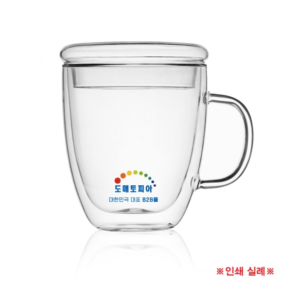 [로하티]바오 뚜껑 유리컵(430ml)