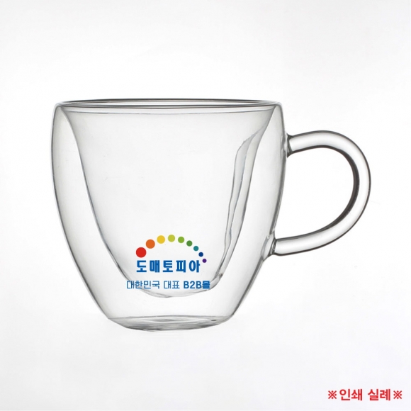 [로하티]하트 이중 유리컵(270ml)