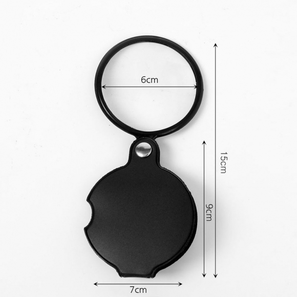 8배율 포켓 접이식 돋보기(지름 6cm)