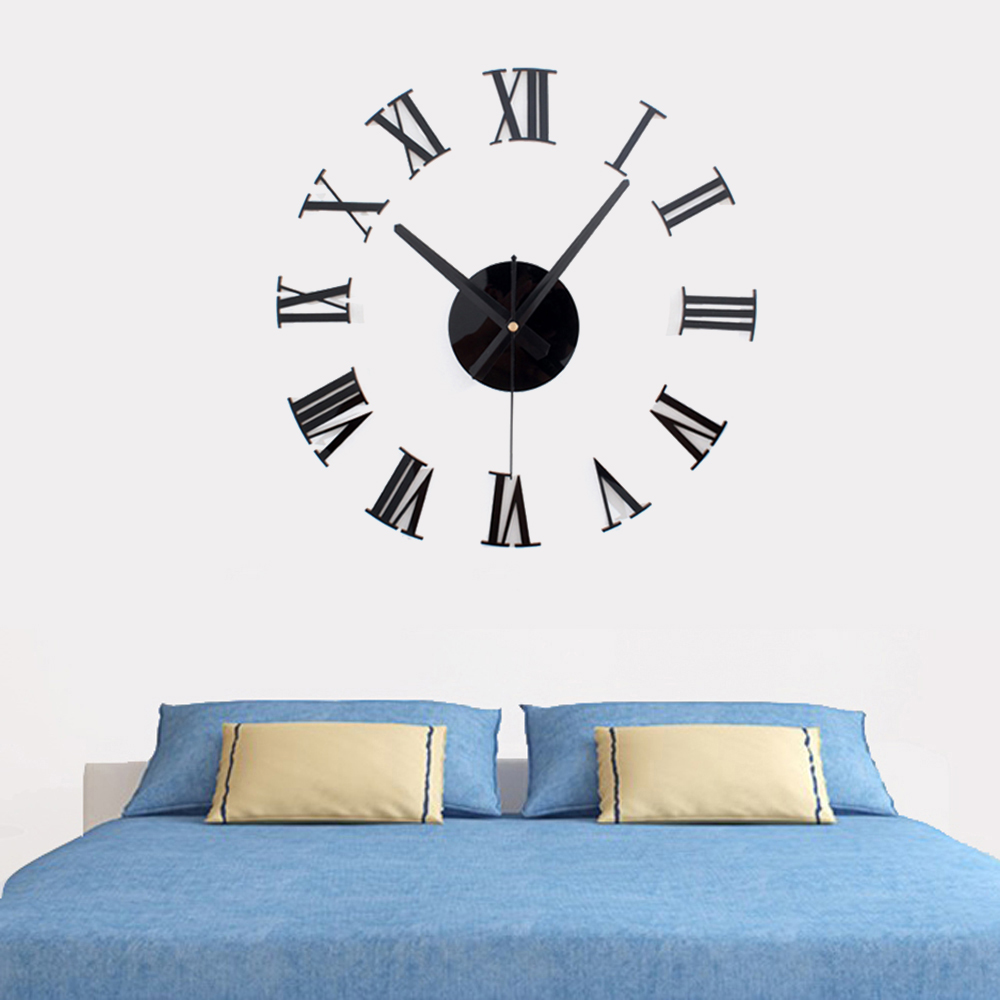 Oce 월데코 벽 디자인 시계 로마숫자 키친까페벽면장식 홈카페만들기 저소음DIY벽시계