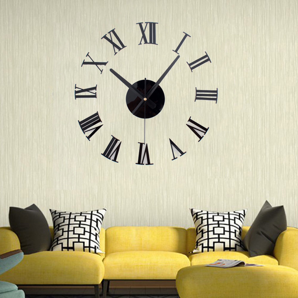 Oce 월데코 벽 디자인 시계 로마숫자 키친까페벽면장식 홈카페만들기 저소음DIY벽시계