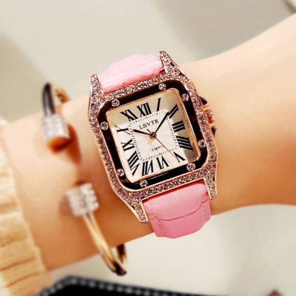 오젠스 여성 손목시계(핑크)