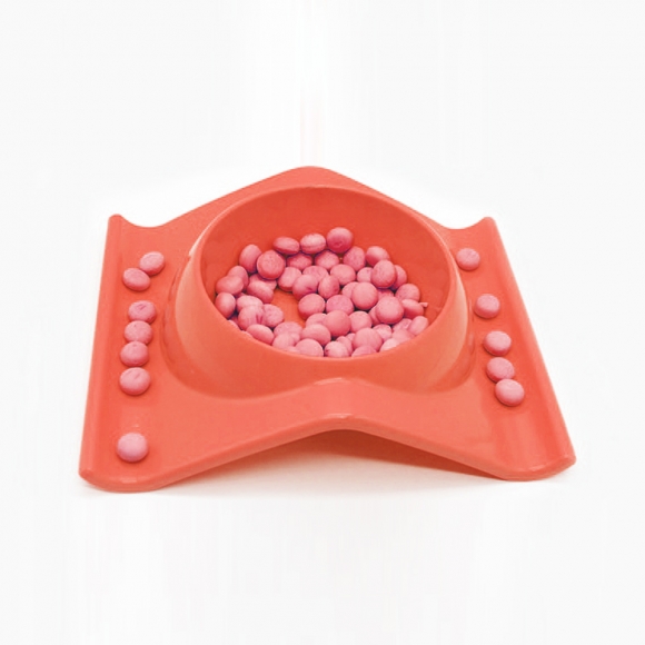 패린 흘림방지 애견 식기(핑크) (25.5cmx20cmx5cm)