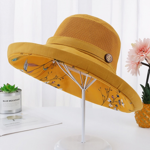 리아나 자외선 차단 패션 모자(옐로우)