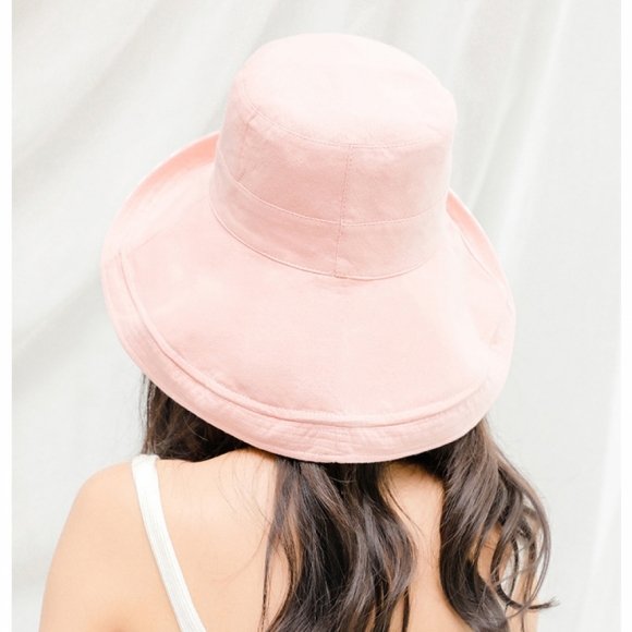 바라비 체크 플로피햇 모자(핑크)
