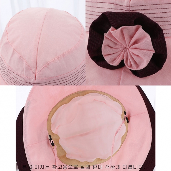 메리앙 코사지 패션 모자(옐로우)