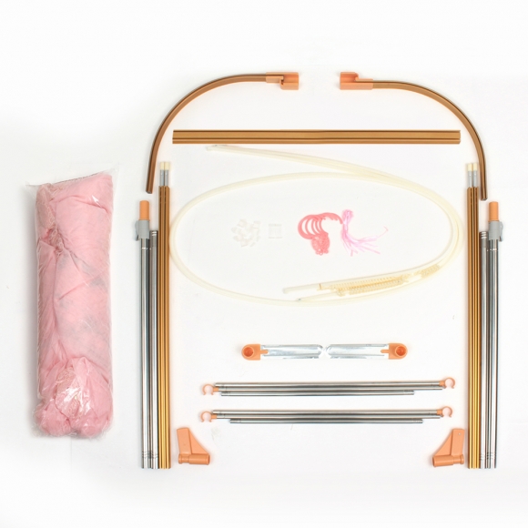 [리빙피스] 스위트룸 레일형 침대 모기장(180x200cm) (핑크)