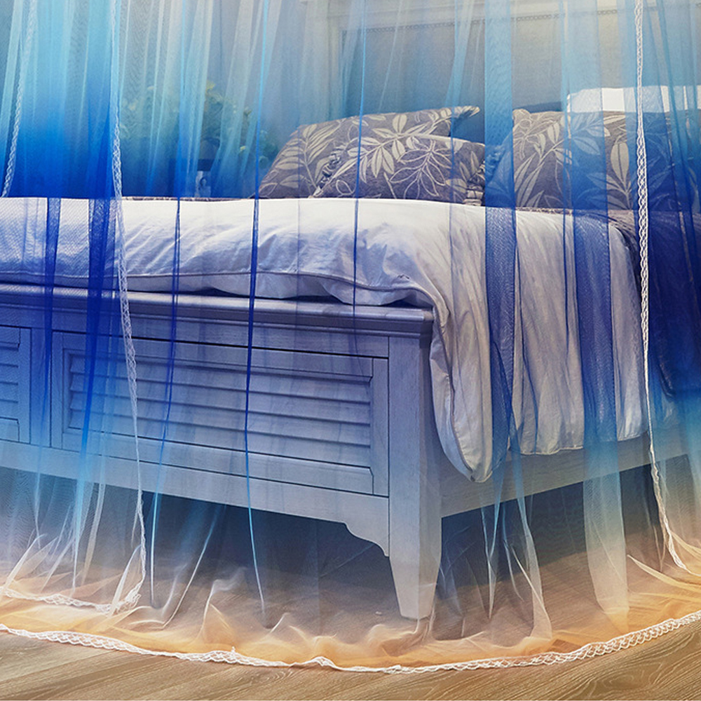 Oce 높은 천장 그라데이션 U모양 침대모기장 (180x200cm) 해충 그물망 여름 천장 모기장 침대 가리개 망사