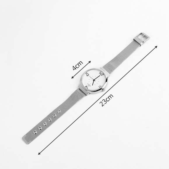 레티 남성 메탈 손목시계(화이트)
