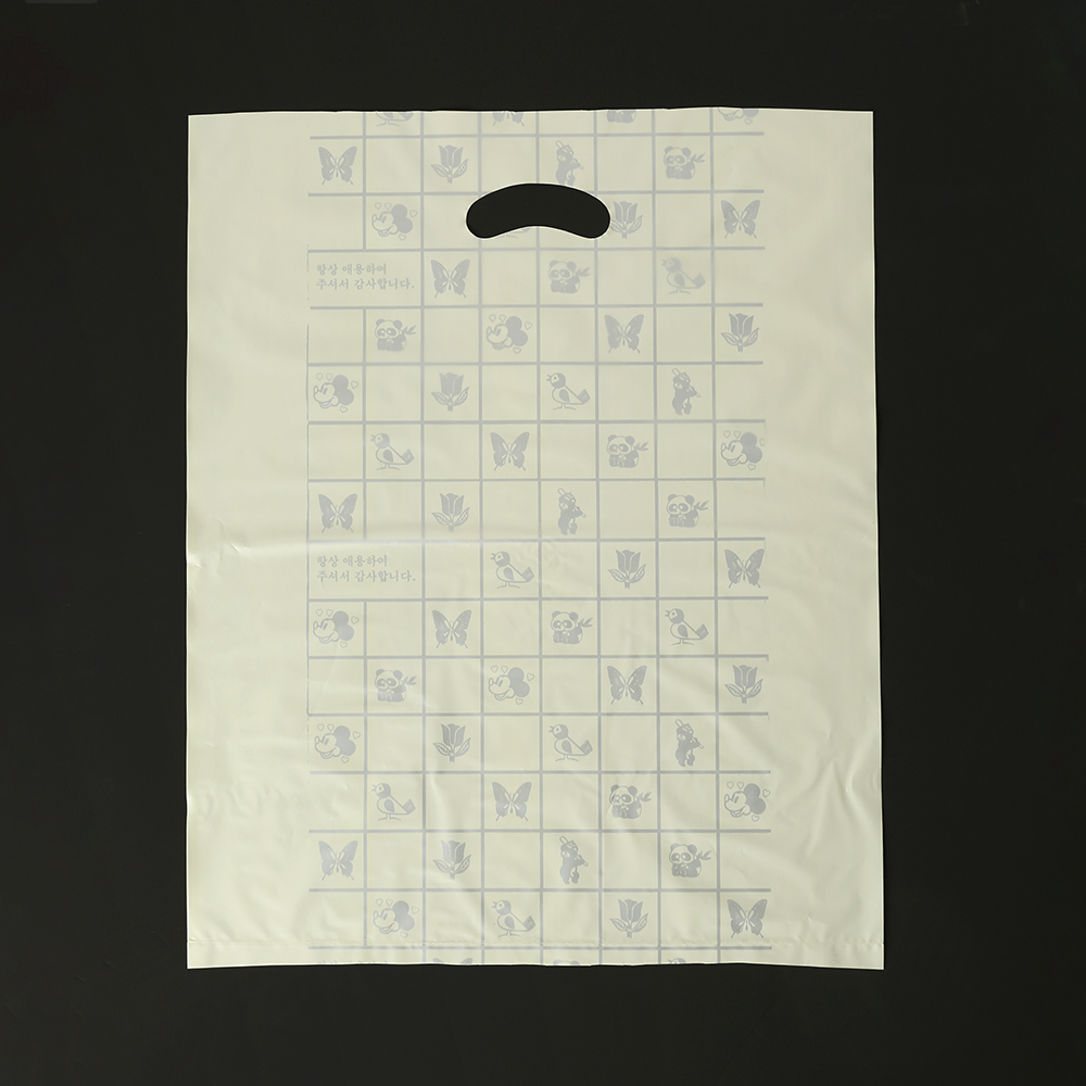 Oce 손잡이 봉투 비닐 쇼핑백 100p 노랑 45x55 포장팩 비닐봉지 비닐백
