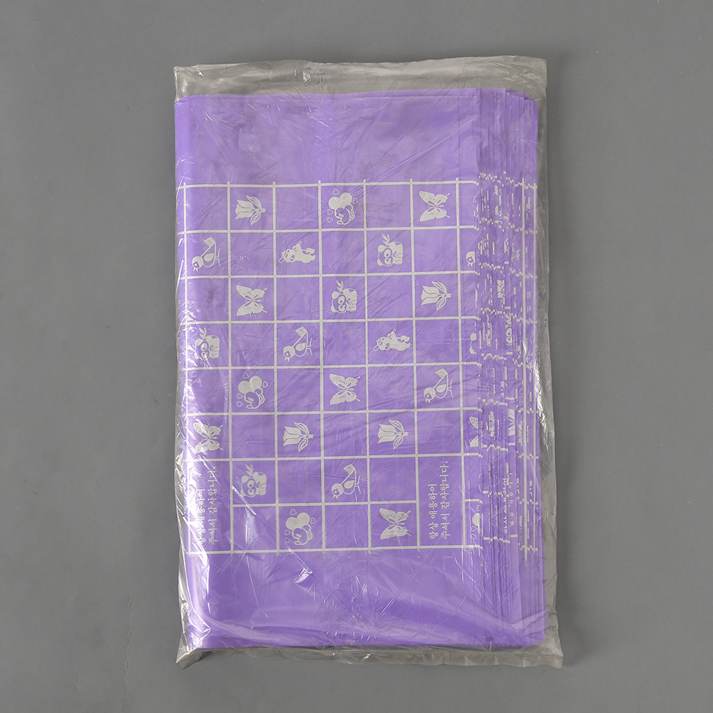 Oce 손잡이 봉투 비닐 쇼핑백 100p 보라 45x55 포장백 접착비닐 포장팩
