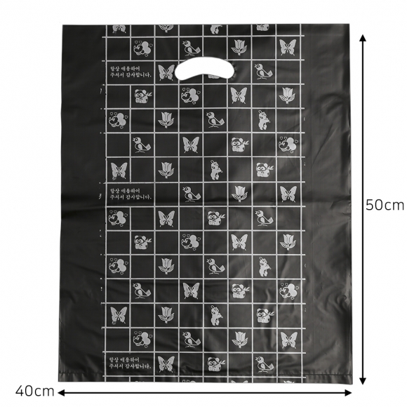 100p 양장비닐봉투(검정) (40x50cm)