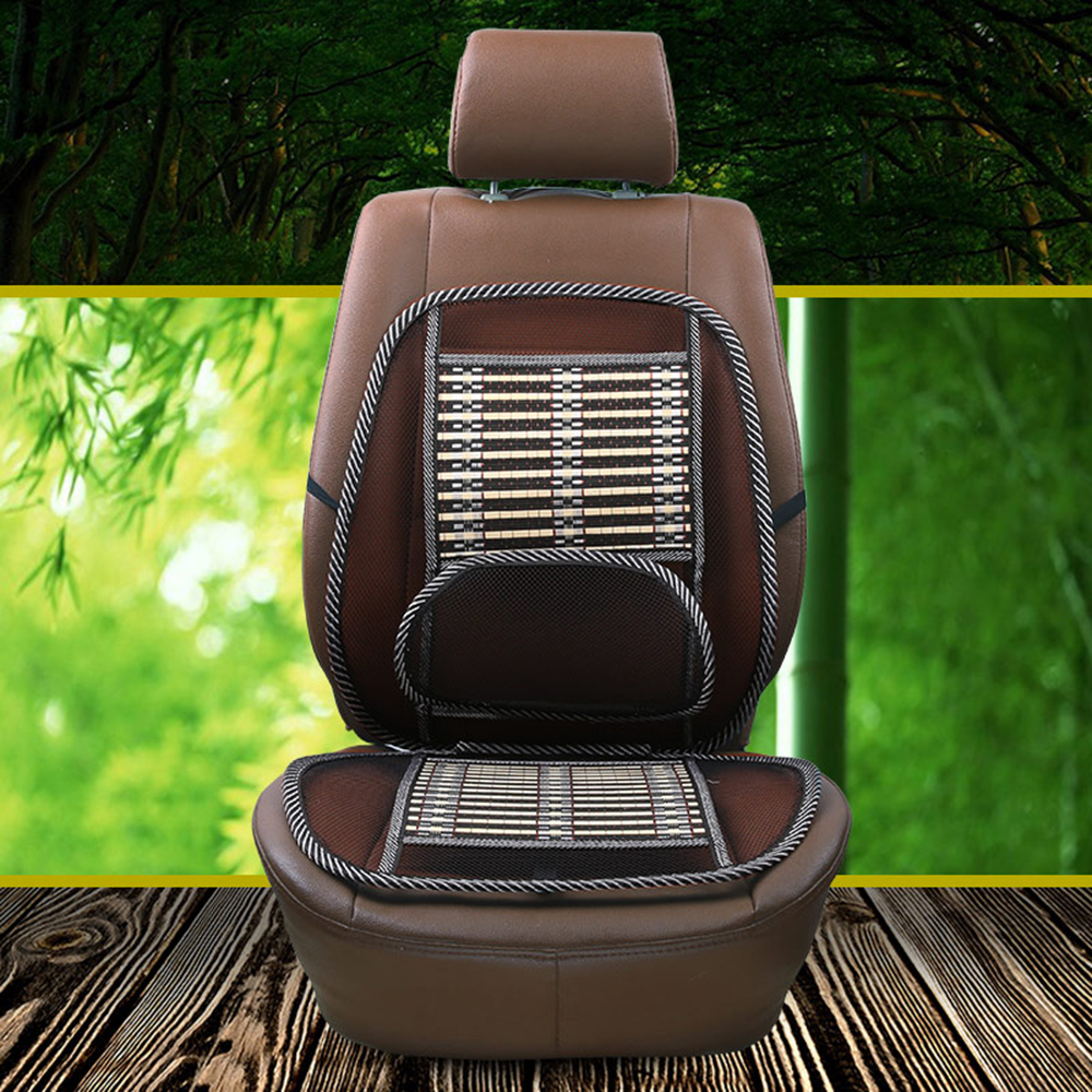 Oce 자동차 대나무 쿨방석 매쉬 허리 의자 등받이 여름 매쉬 방석 차량용 의자 매트 허리 받침대