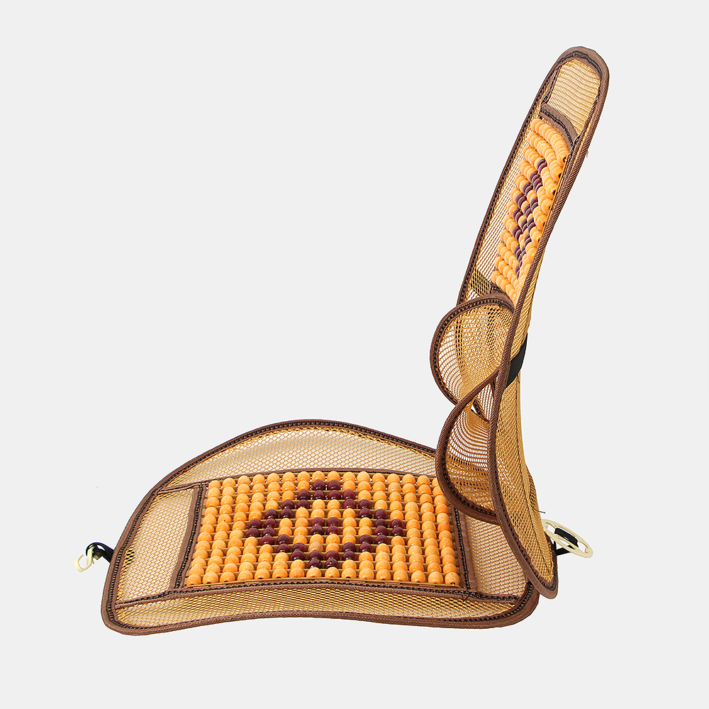 Oce 자동차 지압 대나무 쿨방석 의자 등받이 (브라운) 차량용의자매트 카커버 운전석통풍시트
