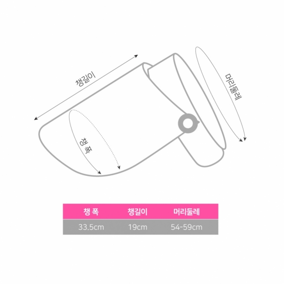 썬스크린 UV차단 썬캡(블랙)