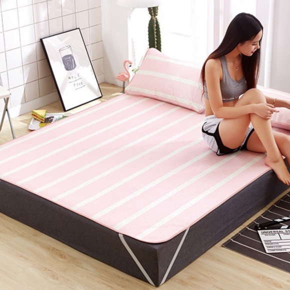 포리온 일자 침대 커버세트(핑크) (90cmx190cm)