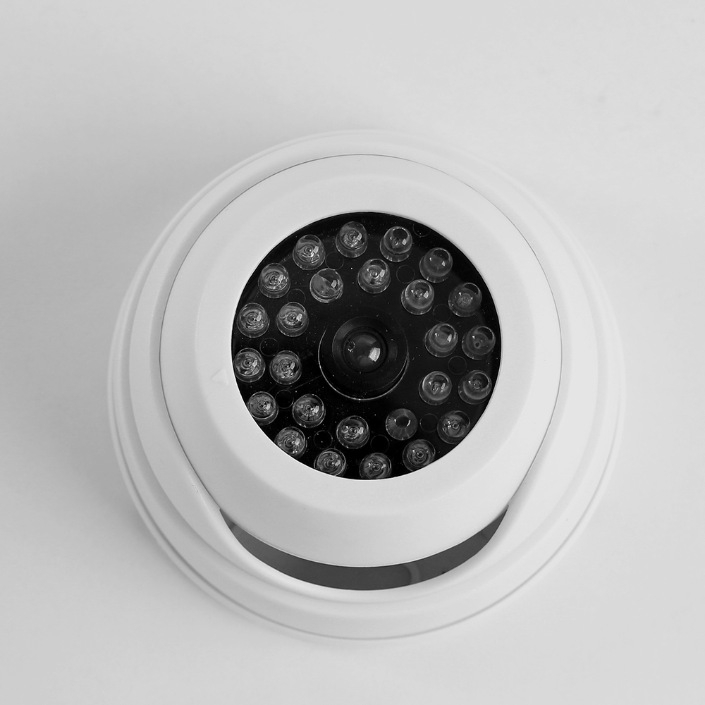 Oce 반구 모형 감시 가짜 카메라 화이트 감시 TV 진짜같은 감시카메라 보안 빨간불