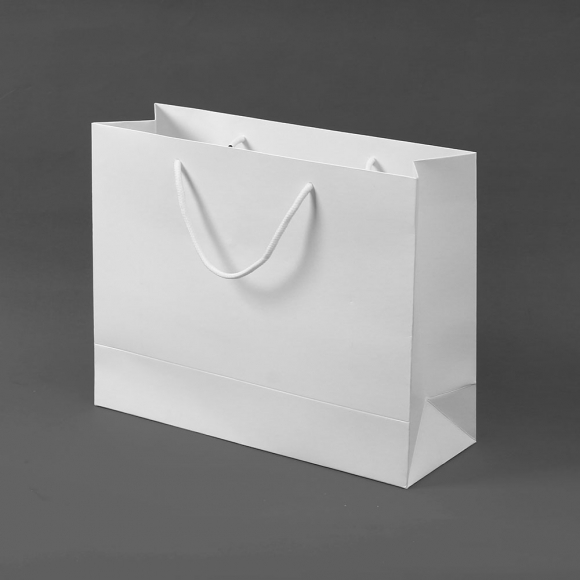 무지 가로형 쇼핑백(화이트) (24x17cm)